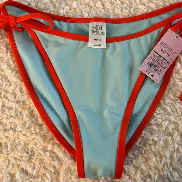 Aqua blue and Red Bikini Bottom wild fable NWT size medium - Picture 2 of 4